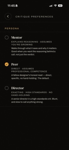 iPhone: choosing Mentor, Peer or Director